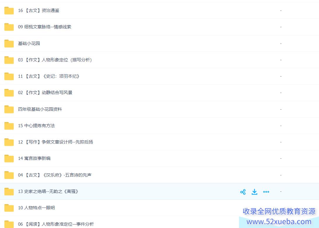 某而思陈照 2021四年级语文春季培训班-百度云下载