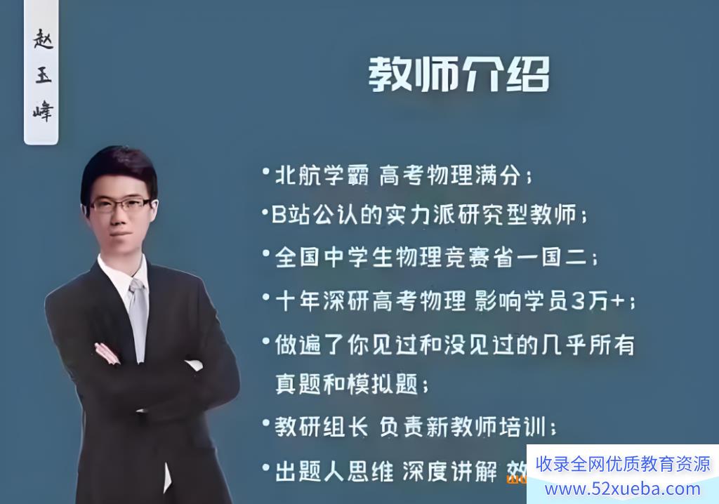 赵玉峰2025高考物理一轮复习网课百度网盘下载 课程持续更新-