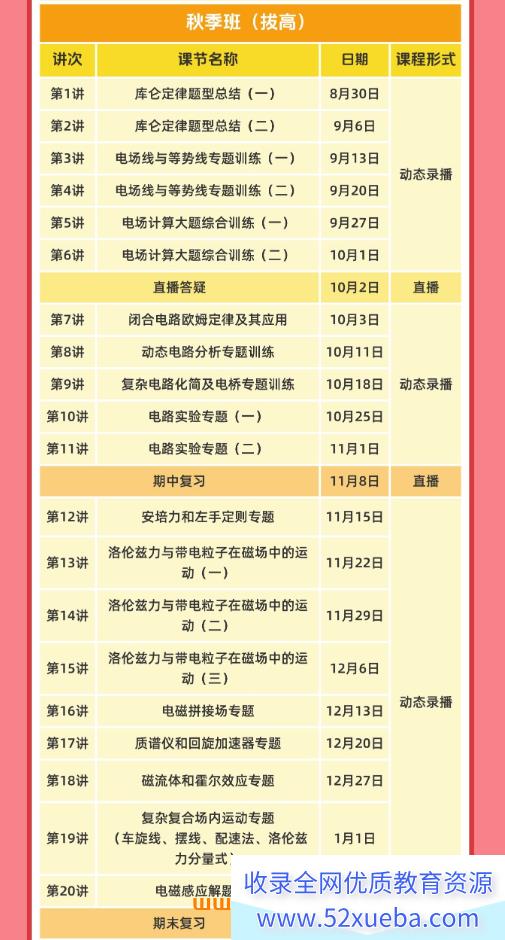 夏梦迪物理2027届高二物理全年系统班 夏梦迪25暑秋26寒春高二物理网课