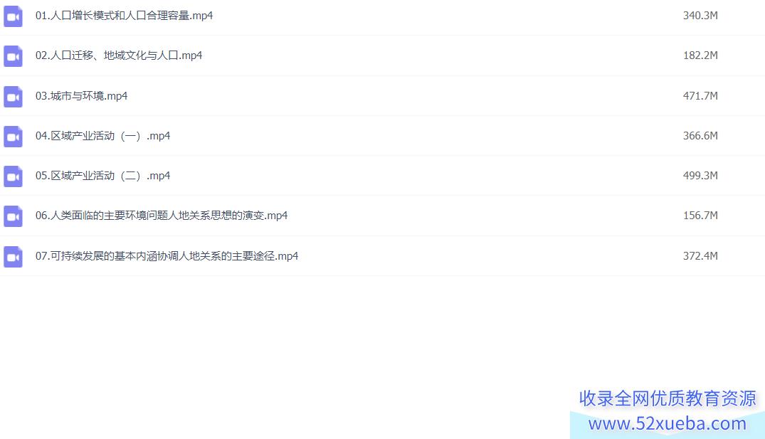 名师讲解高考地理高一地理湘教版(必修2)-百度云下载