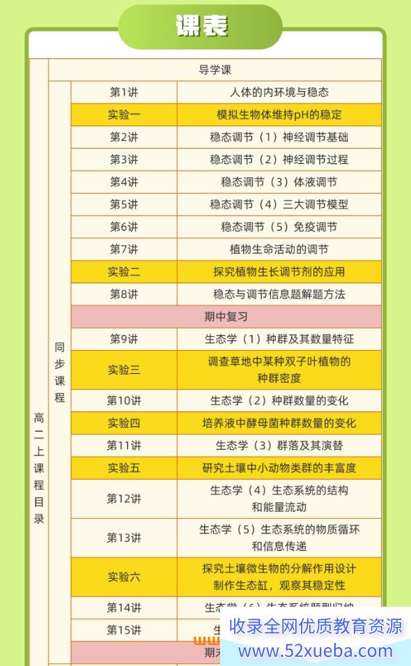 李林生物2027届高二生物25暑秋26寒春全年同步课程百度网盘下载