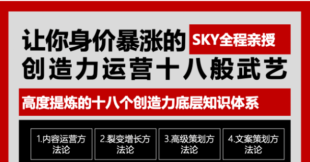 运营流程十八般武艺_高度提炼的18个创造力底层知识体系  -吾爱学吧