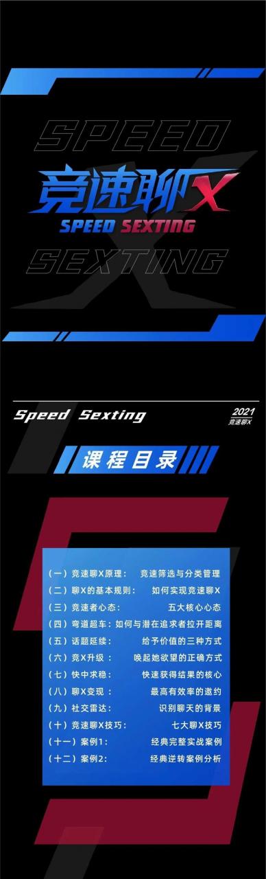 瑞恩：竞速聊X，12节线上视频聊天课-吾爱学吧