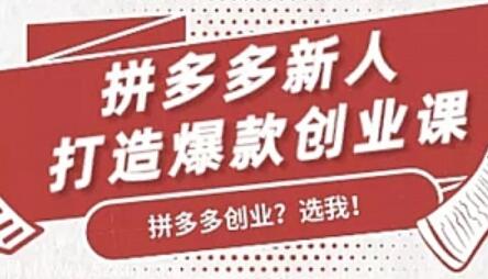 拼多多快速打造爆款创业课：快速引流持续出单，适用于所有新手-吾爱学吧