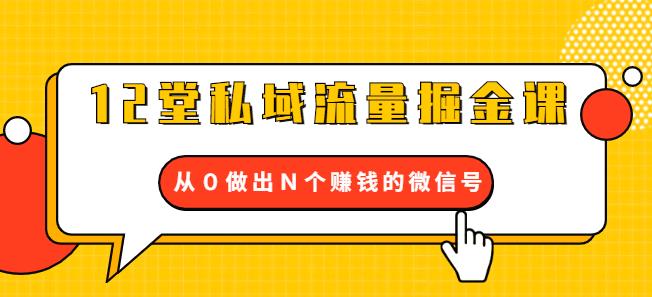 私域流量掘金课_从0做出N个赚钱的微信号-吾爱学吧