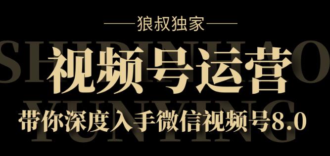 狼叔独家【视频号8.0运营实战课】带你深度入手微信视频号-吾爱学吧