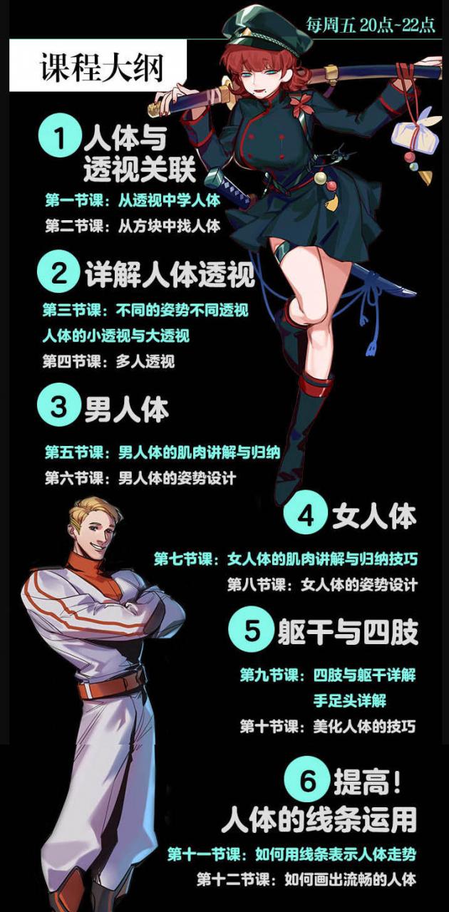 白子：人体特训班教程（画质高清有笔刷）-吾爱学吧