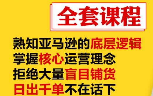 亚马逊电商运营全案例课程：拒绝大量盲目铺货，日出千单不在话下-吾爱学吧