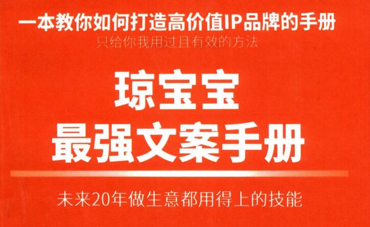 琼宝宝最强文案课（PDF）-吾爱学吧