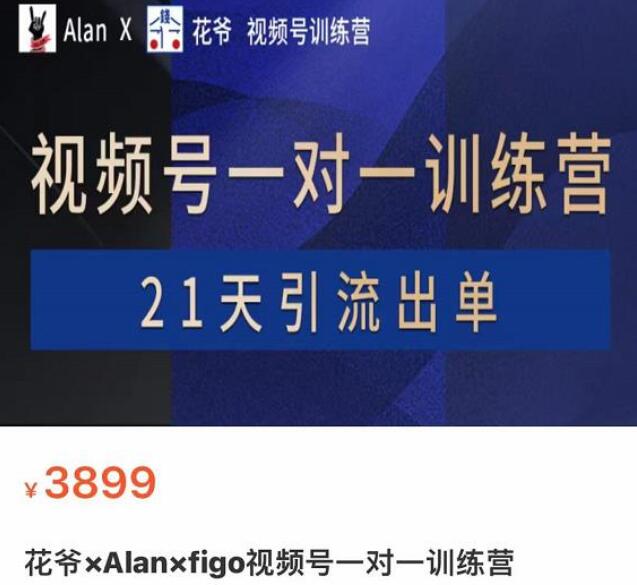 花爷×Alan×figo视频号一对一训练营（原价3899元）-吾爱学吧