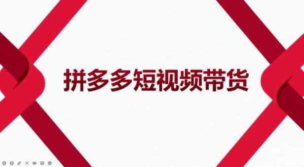 2022年风口红利项目·拼多多短视频带货入门教程-吾爱学吧