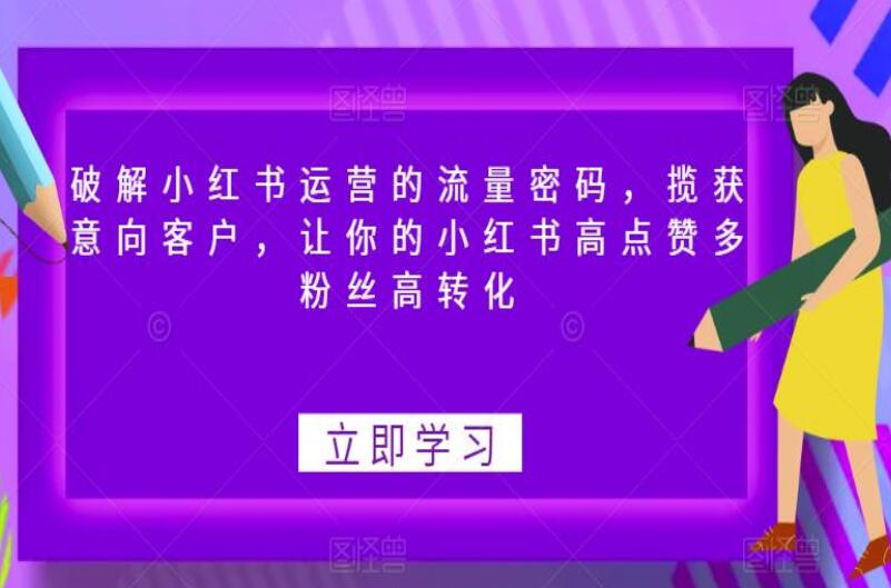 破解小红书运营的流量密码，让你的小红书高点赞多粉丝高转化-吾爱学吧