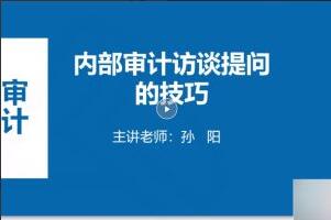 中华会计网校孙阳：内审如何访谈提问视频+讲义（2022年）-吾爱学吧